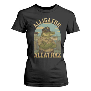 Funny Aligator Alcatraz Everglades T Shirt For Women Police Alligator Alligatraz Meme TS11 Black Print Your Wear