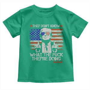 Funny Trump They Don't Know What The Fuck They're Doing Toddler T Shirt Vintage American Flag TS11 Irish Green Print Your Wear