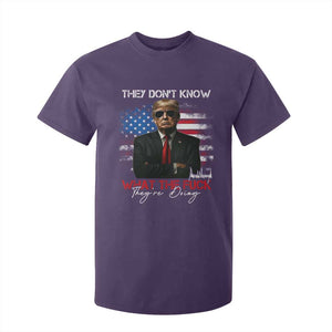 Funny Trump They Don't Know What The Fuck They're Doing T Shirt For Kid American Flag TS11 Purple Print Your Wear
