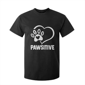 Funny Stay Pawsitive T Shirt For Kid Cat Dog Lover Positive Vibes TS11 Black Print Your Wear