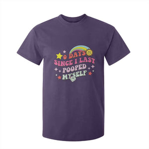 Funny 0 Days Since I Last Pooped Myself T Shirt For Kid Joke Meme Gag TS11 Purple Print Your Wear