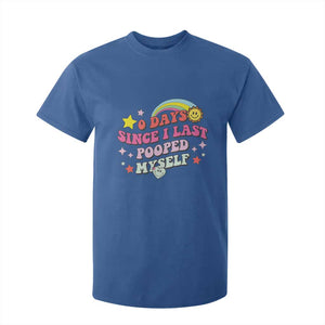 Funny 0 Days Since I Last Pooped Myself T Shirt For Kid Joke Meme Gag TS11 Royal Blue Print Your Wear