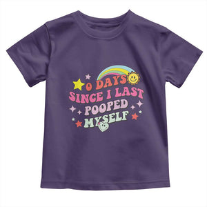 Funny 0 Days Since I Last Pooped Myself Toddler T Shirt Joke Meme Gag TS11 Purple Print Your Wear