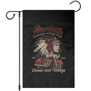 American Legendary Motorcycle Indian Chief Garden Flag Classic And Vintage Bikers TS11 Black Print Your Wear