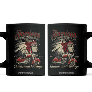 American Legendary Motorcycle Indian Chief Coffee Mug Classic And Vintage Bikers TS11 Black Print Your Wear