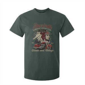 American Legendary Motorcycle Indian Chief T Shirt For Kid Classic And Vintage Bikers TS11 Dark Forest Green Print Your Wear