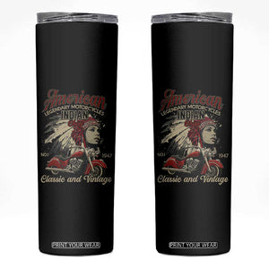 American Legendary Motorcycle Indian Chief Skinny Tumbler Classic And Vintage Bikers TS11 Black Print Your Wear