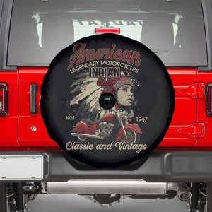 American Legendary Motorcycle Indian Chief Spare Tire Cover Classic And Vintage Bikers TS11 Black Print Your Wear