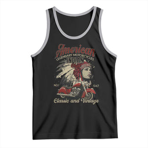 American Legendary Motorcycle Indian Chief Tank Top Classic And Vintage Bikers TS11 Black Athletic Heather Print Your Wear