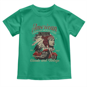 American Legendary Motorcycle Indian Chief Toddler T Shirt Classic And Vintage Bikers TS11 Irish Green Print Your Wear