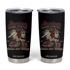 American Legendary Motorcycle Indian Chief Tumbler Cup Classic And Vintage Bikers TS11 Black Print Your Wear
