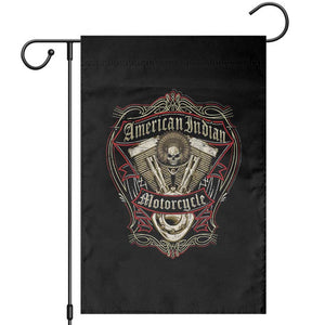 American Indian Skull Motorcycle Vintage Motorbike Engine Garden Flag TS11 Black Print Your Wear