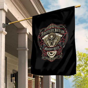 American Indian Skull Motorcycle Vintage Motorbike Engine Garden Flag TS11 Print Your Wear