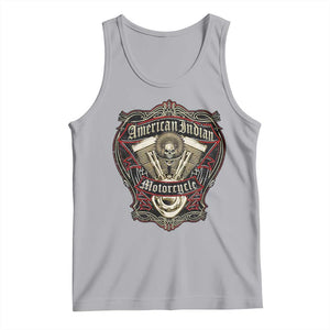 American Indian Skull Motorcycle Vintage Motorbike Engine Tank Top TS11 Athletic Heather Print Your Wear