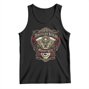 American Indian Skull Motorcycle Vintage Motorbike Engine Tank Top TS11 Black Print Your Wear