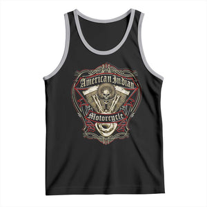 American Indian Skull Motorcycle Vintage Motorbike Engine Tank Top TS11 Black Athletic Heather Print Your Wear