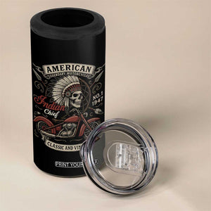American Legendary Motorcycle Indian Chief 4 in 1 Can Cooler Tumbler No 1 Classic And Vintage Skull TS11 Print Your Wear