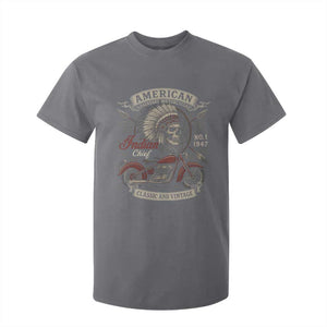 American Legendary Motorcycle Indian Chief T Shirt For Kid No 1 Classic And Vintage Skull TS11 Charcoal Print Your Wear