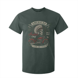 American Legendary Motorcycle Indian Chief T Shirt For Kid No 1 Classic And Vintage Skull TS11 Dark Forest Green Print Your Wear