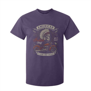 American Legendary Motorcycle Indian Chief T Shirt For Kid No 1 Classic And Vintage Skull TS11 Purple Print Your Wear