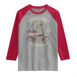 American Legendary Motorcycle Indian Chief Raglan Shirt No 1 Classic And Vintage Skull TS11 Sport Gray Red Print Your Wear