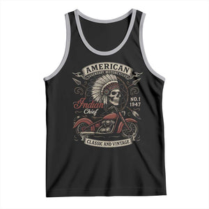 American Legendary Motorcycle Indian Chief Tank Top No 1 Classic And Vintage Skull TS11 Black Athletic Heather Print Your Wear
