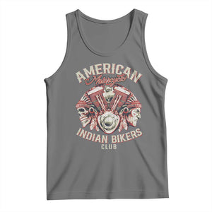 American Legendary Motorcycle Indian Biker Club Tank Top Vintage Motorbike Engine Native American Skull TS11 Black Heather Print Your Wear