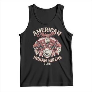 American Legendary Motorcycle Indian Biker Club Tank Top Vintage Motorbike Engine Native American Skull TS11 Black Print Your Wear