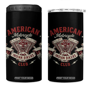 American Motorcycle Indian Biker Club 4 in 1 Can Cooler Tumbler Vintage Motorbike Engine TS11 One Size: 16 oz Black Print Your Wear