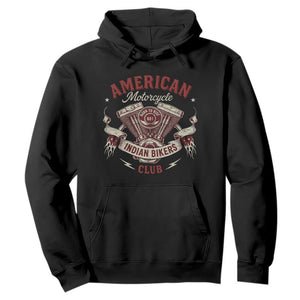 American Motorcycle Indian Biker Club Hoodie Vintage Motorbike Engine TS11 Black Print Your Wear