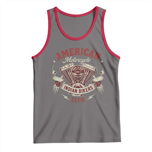 American Motorcycle Indian Biker Club Tank Top Vintage Motorbike Engine TS11 Deep Heather Red Print Your Wear