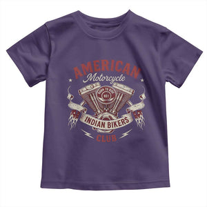 American Motorcycle Indian Biker Club Toddler T Shirt Vintage Motorbike Engine TS11 Purple Print Your Wear