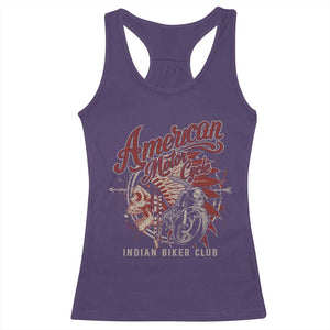 American Legendary Motorcycle Indian Biker Club Racerback Tank Top Vintage Native American Skull TS11 Purple Print Your Wear