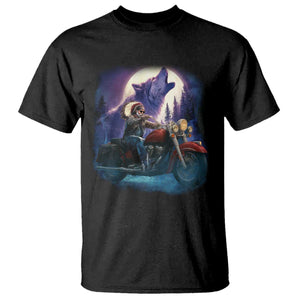 Native American Rider T Shirt Vintage Indian American Motorcycle Wolf TS11 Black Print Your Wear