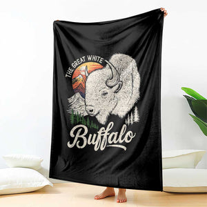 The Great White Buffalo Throw Blanket Native American Sacred Spirit Animal TS11 Print Your Wear