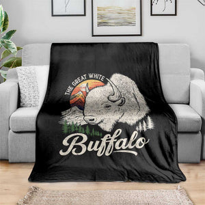 The Great White Buffalo Throw Blanket Native American Sacred Spirit Animal TS11 Print Your Wear