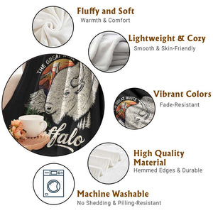 The Great White Buffalo Throw Blanket Native American Sacred Spirit Animal TS11 Print Your Wear