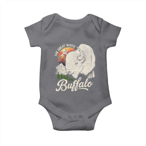 The Great White Buffalo Baby Onesie Native American Sacred Spirit Animal TS11 Charcoal Print Your Wear