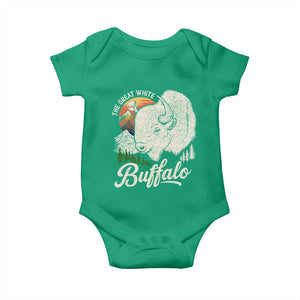 The Great White Buffalo Baby Onesie Native American Sacred Spirit Animal TS11 Irish Green Print Your Wear