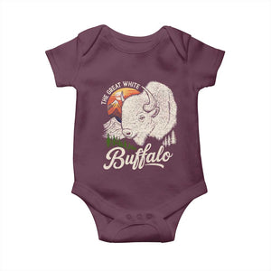 The Great White Buffalo Baby Onesie Native American Sacred Spirit Animal TS11 Maroon Print Your Wear