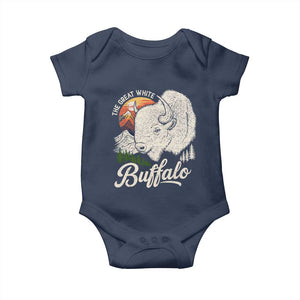The Great White Buffalo Baby Onesie Native American Sacred Spirit Animal TS11 Navy Print Your Wear