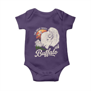 The Great White Buffalo Baby Onesie Native American Sacred Spirit Animal TS11 Purple Print Your Wear