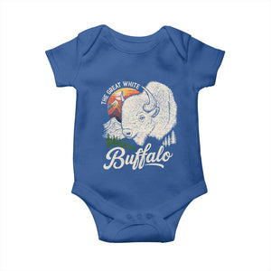 The Great White Buffalo Baby Onesie Native American Sacred Spirit Animal TS11 Royal Blue Print Your Wear