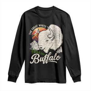 The Great White Buffalo Long Sleeve Shirt Native American Sacred Spirit Animal TS11 Black Print Your Wear