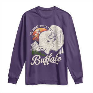 The Great White Buffalo Long Sleeve Shirt Native American Sacred Spirit Animal TS11 Purple Print Your Wear