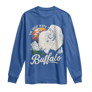 The Great White Buffalo Long Sleeve Shirt Native American Sacred Spirit Animal TS11 Royal Blue Print Your Wear