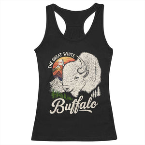 The Great White Buffalo Racerback Tank Top Native American Sacred Spirit Animal TS11 Black Print Your Wear