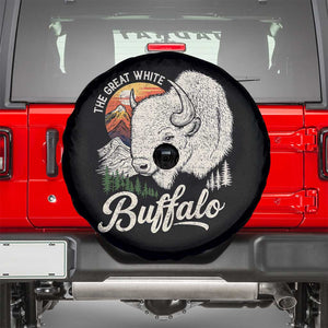 The Great White Buffalo Spare Tire Cover Native American Sacred Spirit Animal TS11 Black Print Your Wear
