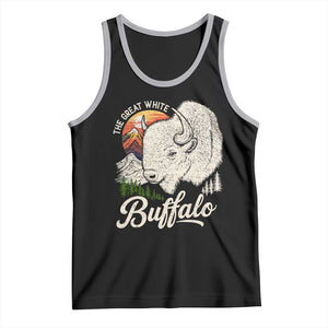 The Great White Buffalo Tank Top Native American Sacred Spirit Animal TS11 Black Athletic Heather Print Your Wear