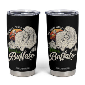 The Great White Buffalo Tumbler Cup Native American Sacred Spirit Animal TS11 Black Print Your Wear